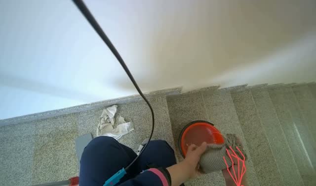 Cleaning staircase handrail: egocentric robotics sample