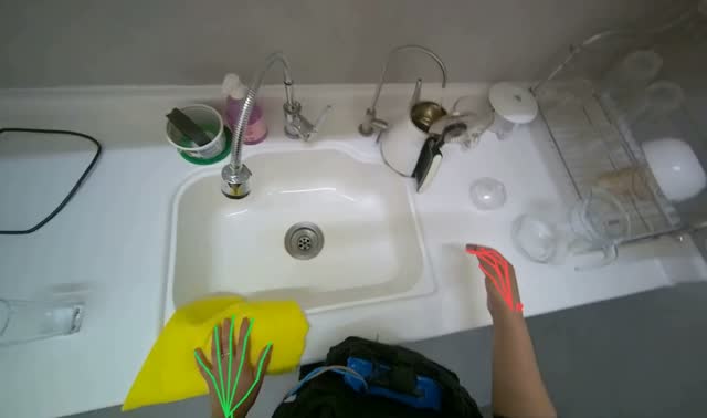 Filling hot water dispenser: egocentric robotics sample
