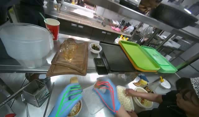 Adding ingredients to salad bowl: egocentric robotics sample