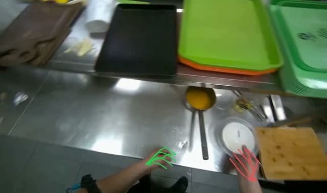 Organizing kitchen counter and preparing ingredients: egocentric robotics sample