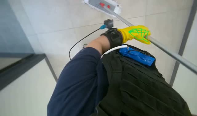 Mopping tiled floor: egocentric robotics sample