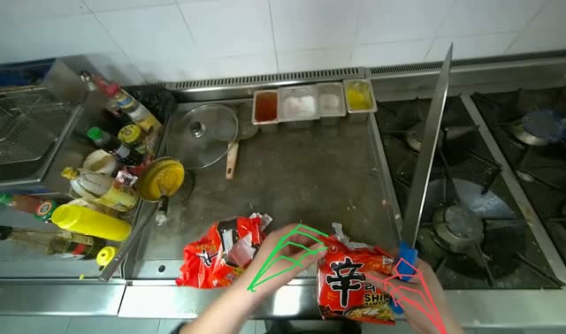 Preparing instant noodles for cooking: egocentric robotics sample