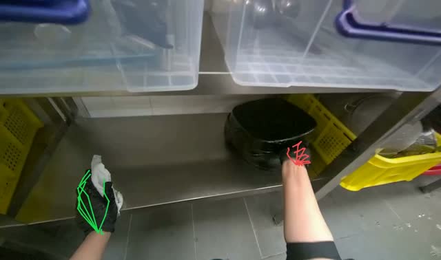 Wiping and organizing pans: egocentric robotics sample