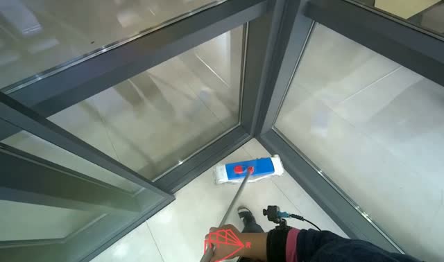 Cleaning glass door frames: egocentric robotics sample