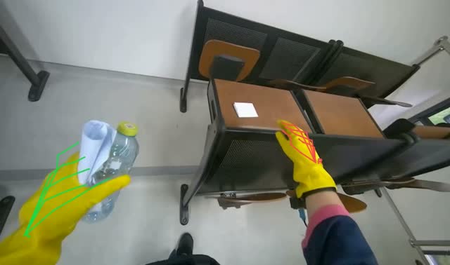 Cleaning auditorium desks: egocentric robotics sample