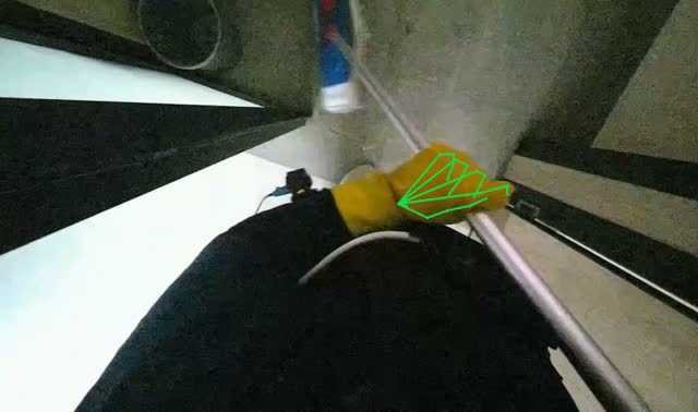 Mopping hallway floor: egocentric robotics sample