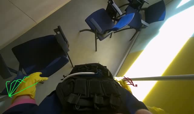 Moving chairs for cleaning: egocentric robotics sample