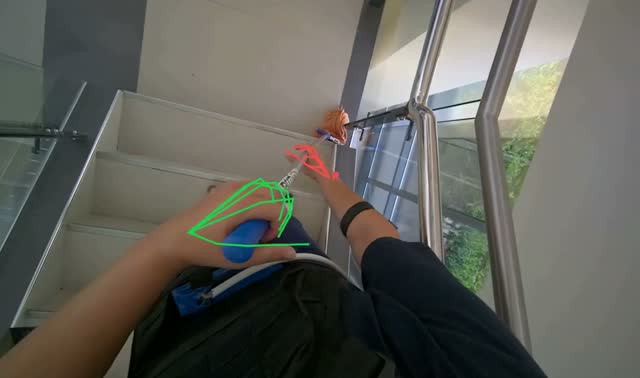 Mopping stairs: egocentric robotics sample