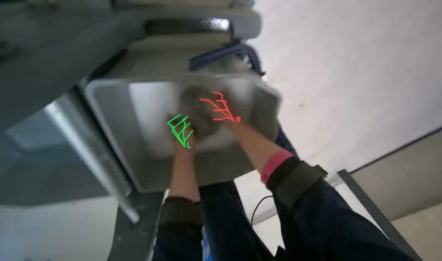 Preparing mop for cleaning: egocentric robotics sample