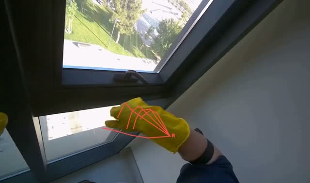 Closing lecture hall windows: egocentric robotics sample
