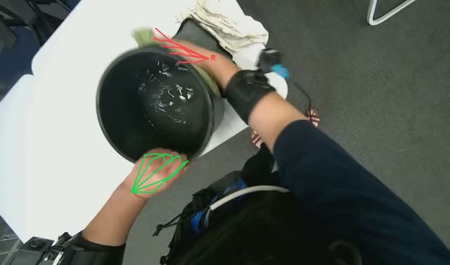 Wiping conference room tables: egocentric robotics sample