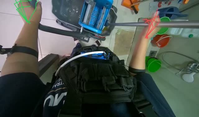 Mopping building floor: egocentric robotics sample