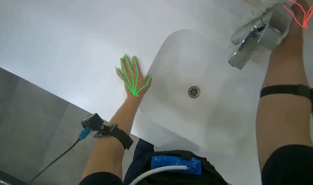 Cleaning bathroom surfaces: egocentric robotics sample