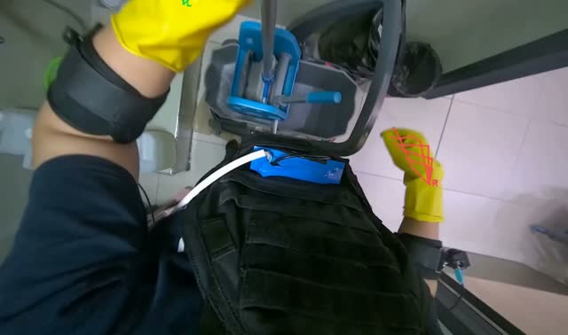 Moving and organizing cleaning cart: egocentric robotics sample