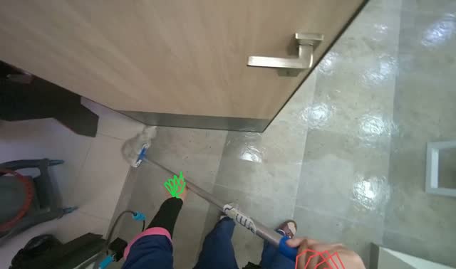 Mopping office floor: egocentric robotics sample