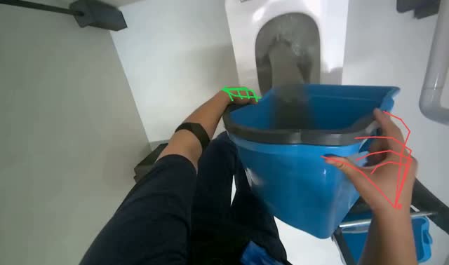 Cleaning toilet and emptying buckets: egocentric robotics sample