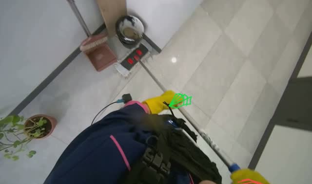 Mopping floor: egocentric robotics sample