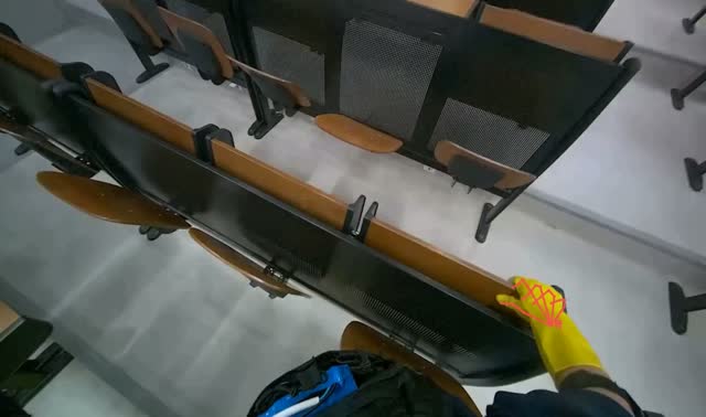 Folding auditorium desks: egocentric robotics sample