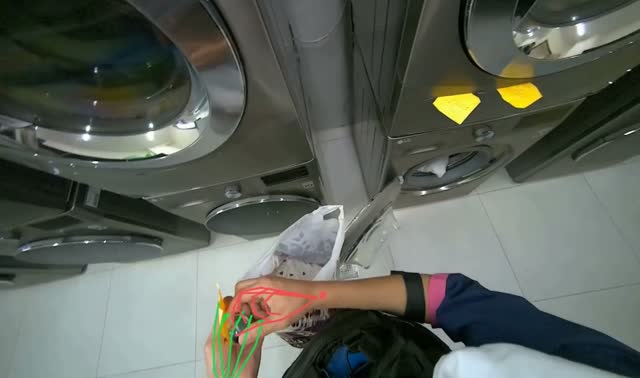 Loading laundry into washing machine: egocentric robotics sample