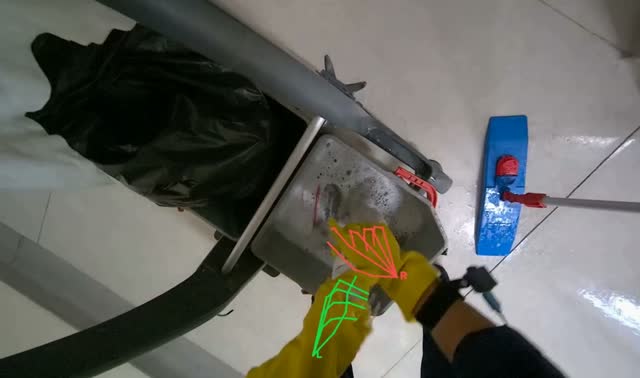 Cleaning and wringing cloth: egocentric robotics sample