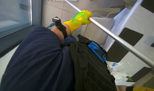 Mopping cafeteria floor: egocentric robotics sample