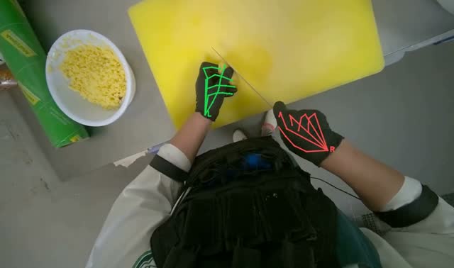 Slicing and dicing potatoes: egocentric robotics sample