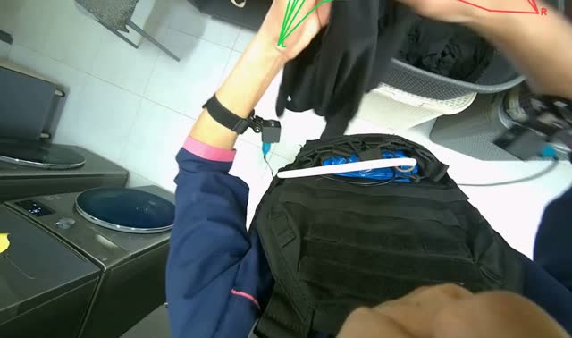 Folding and packing clothes into bag: egocentric robotics sample