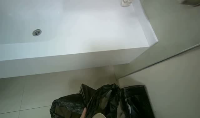Servicing restroom supplies: egocentric robotics sample