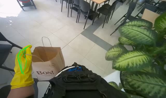 Collecting trash from tables: egocentric robotics sample