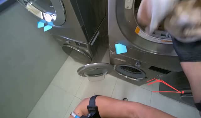 Operating laundry machines: egocentric robotics sample