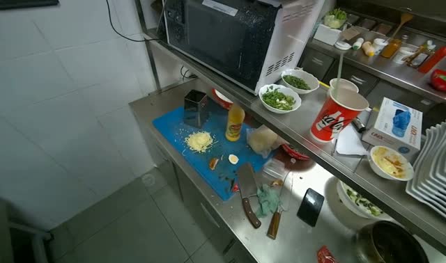 Cooking vegetables in pan: egocentric robotics sample
