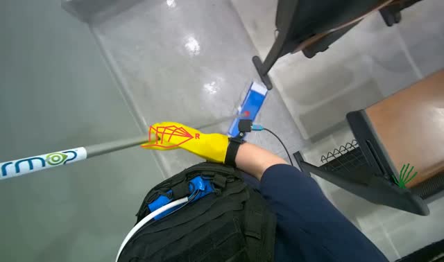 Mopping lecture hall floor: egocentric robotics sample