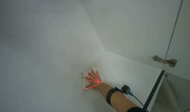 Wiping inside lockers: egocentric robotics sample
