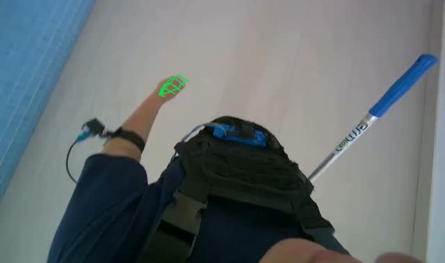 Mopping pool deck floor: egocentric robotics sample
