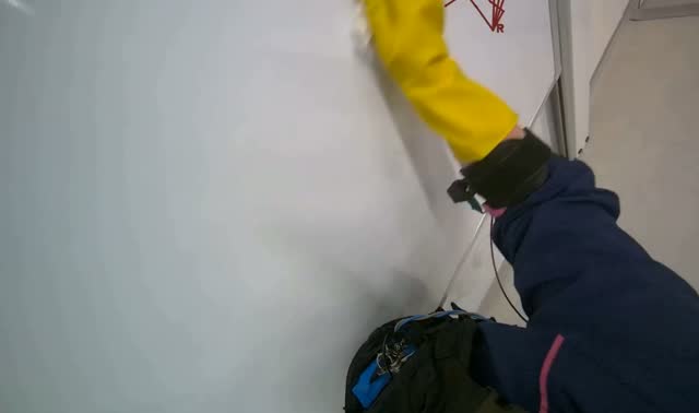 Wiping whiteboard: egocentric robotics sample