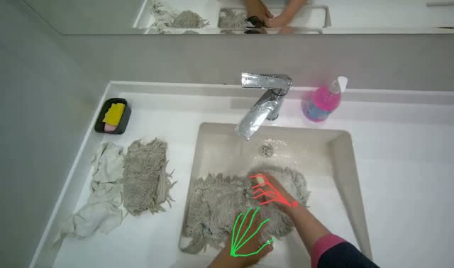Washing mop heads: egocentric robotics sample