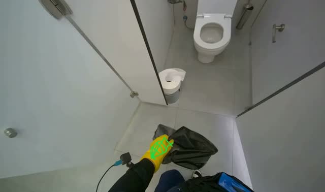Emptying and relining trash bins: egocentric robotics sample