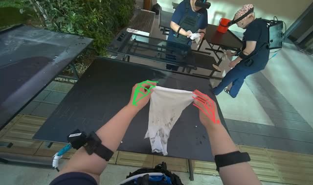 Wiping table surface: egocentric robotics sample