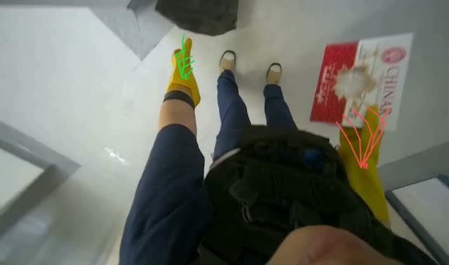 Collecting trash into bin: egocentric robotics sample