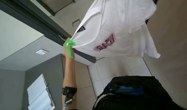 Unloading and hanging clothes on drying rack: egocentric robotics sample