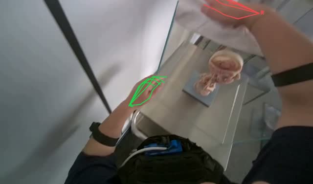 Wiping glass display case: egocentric robotics sample