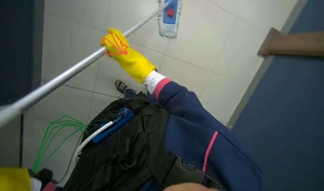 Mopping floor: egocentric robotics sample