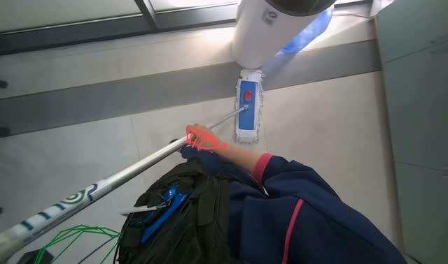 Mopping office floor: egocentric robotics sample