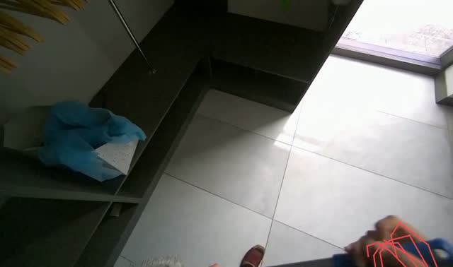 Mopping storage room floor: egocentric robotics sample