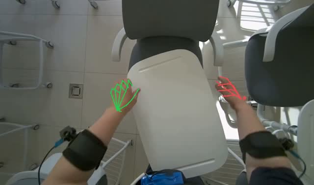 Moving chairs to clear floor: egocentric robotics sample
