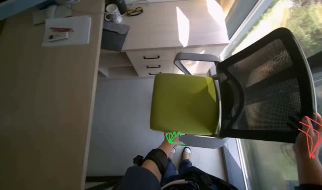 Mopping office floor: egocentric robotics sample