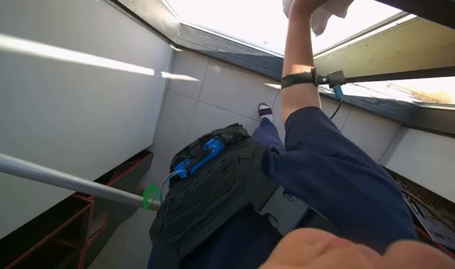 Wiping window frames: egocentric robotics sample