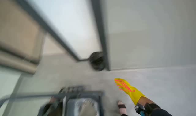 Mopping classroom floor: egocentric robotics sample