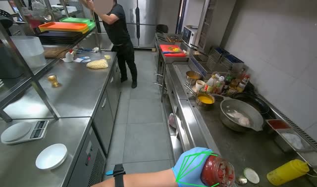 Adding product from refrigerator into meal: egocentric robotics sample