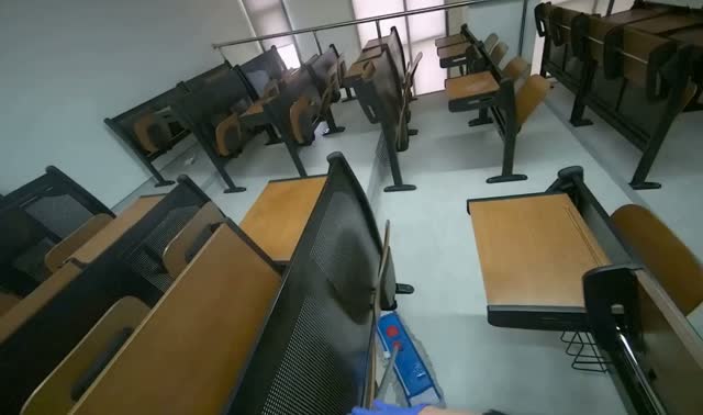 Mopping lecture hall floor: egocentric robotics sample